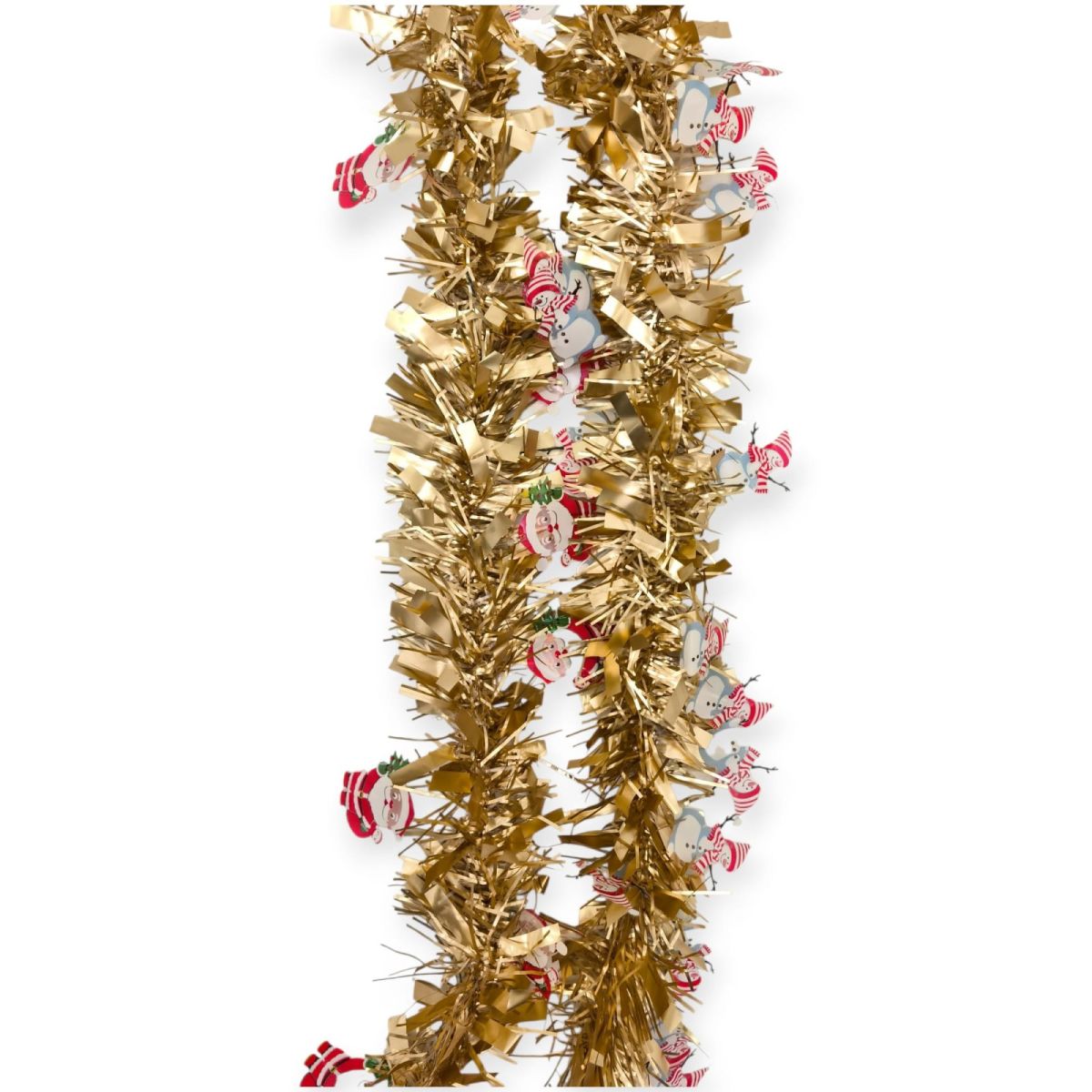 Beteala decorativa de Craciun 2 metri pentru brad si decor interior, model decorat cu figurine mici - MagiaBradului