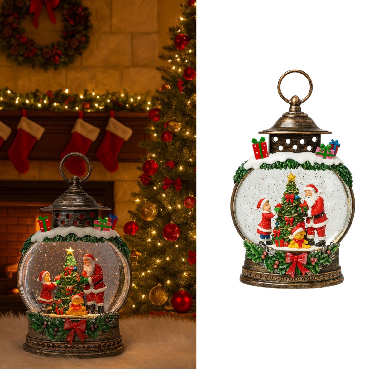 Felinar de Crăciun 26x19cm