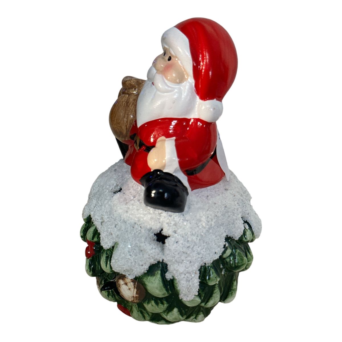 Figurină decorativă Moș Crăciun cu lumini - MagiaBradului