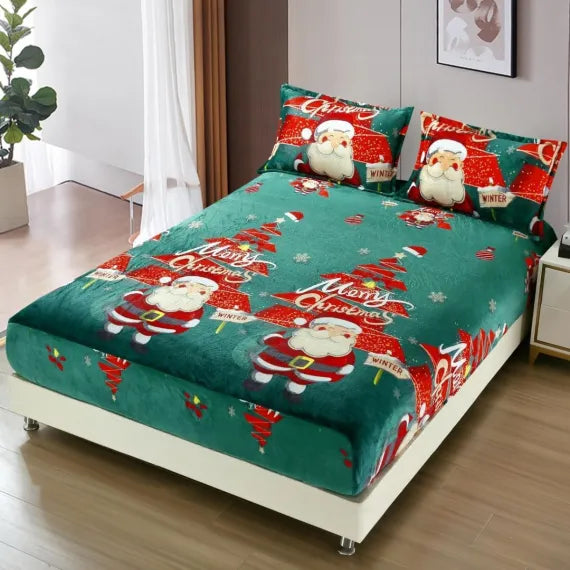 Huse de saltea cocolino cu 2 fete perne model de Craciun - MagiaBradului