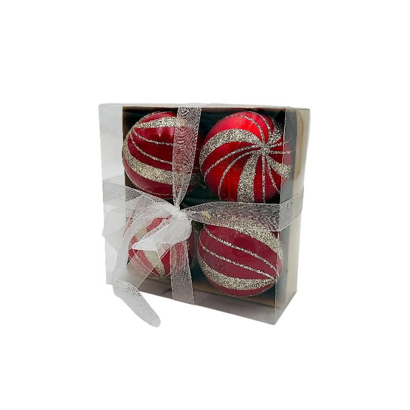 Set 4 globuri de Craciun pentru brad - MagiaBradului