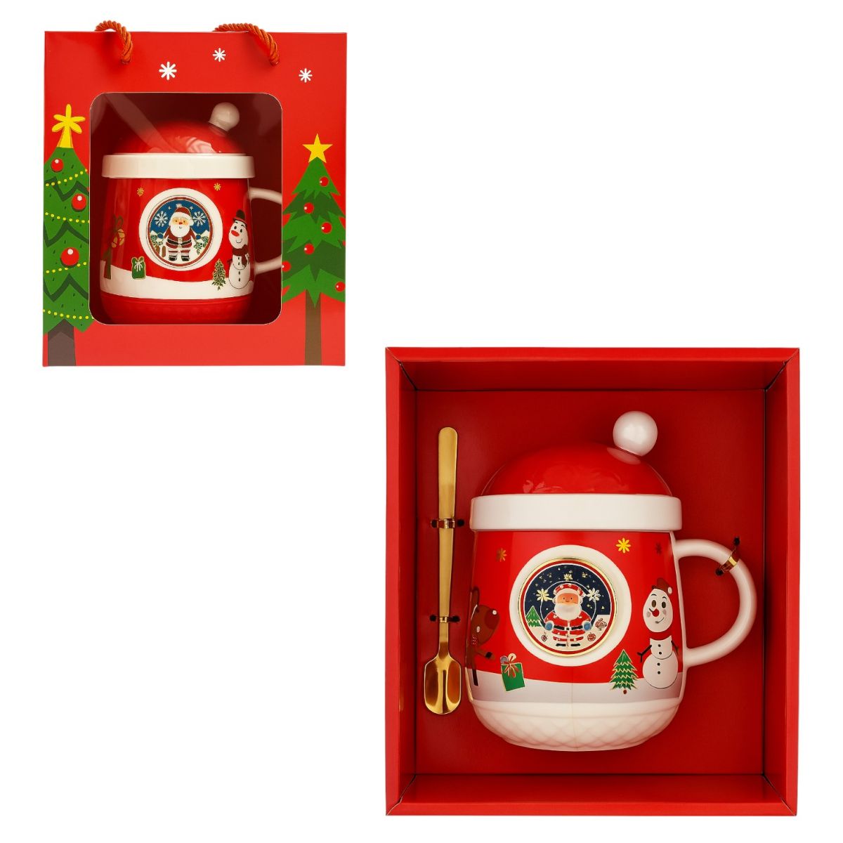 Cana cu Capac si Lingurita, din Ceramica