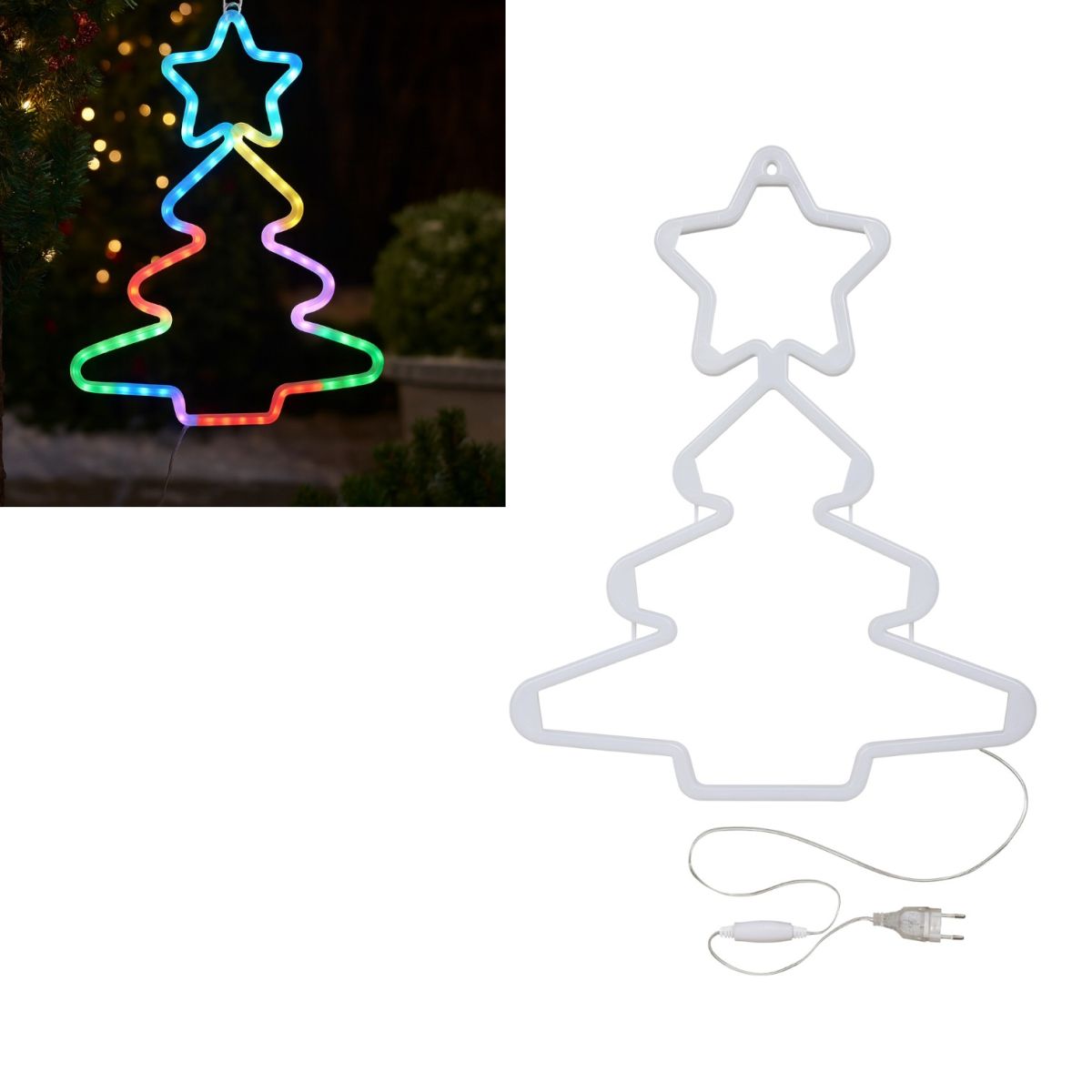 Decoratiune Crăciun LED Multicolora Model Brad