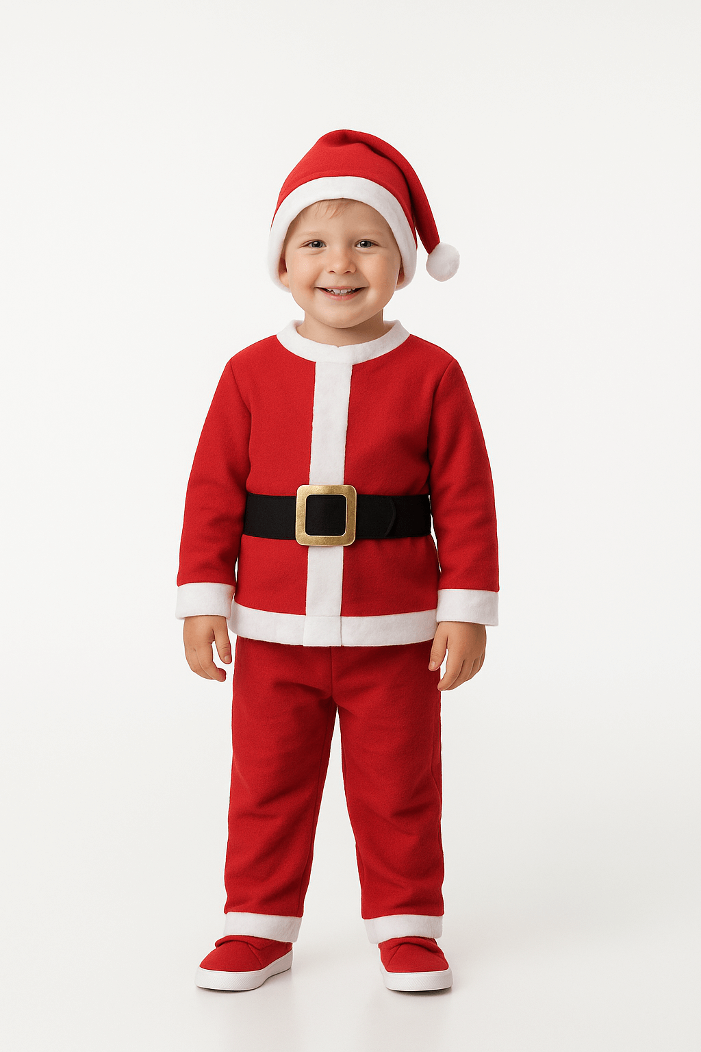 Compleu pentru baieti, Set Mos Craciun + fes - MagiaBradului