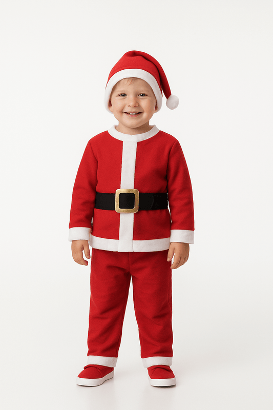 Compleu pentru baieti, Set Mos Craciun + fes - MagiaBradului