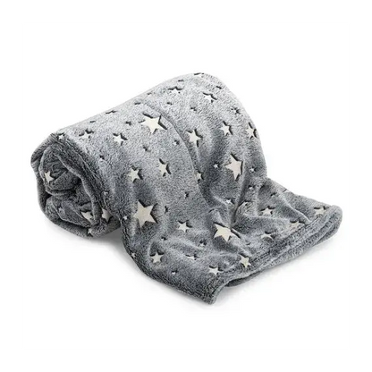 Pătura Soft Dreams Stars luminoasă, 100 x 150 cm - MagiaBradului