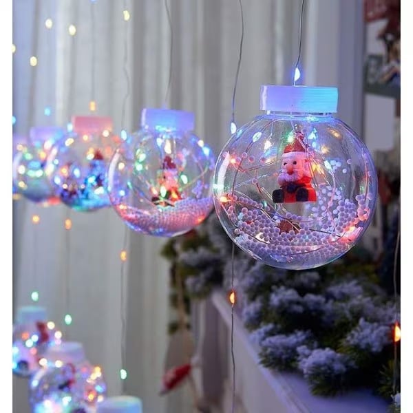 Instalatie de Craciun 3M, Tip Perdea luminoasa, 10 globuri