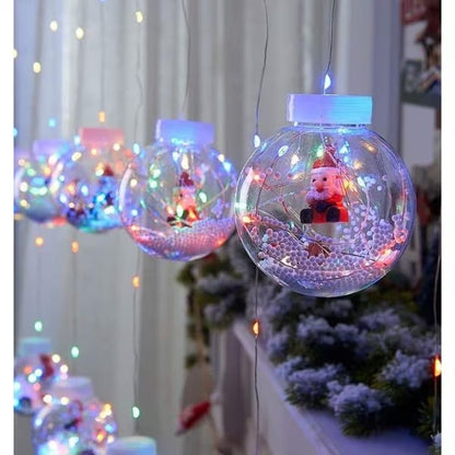 Instalatie de Craciun 3M, Tip Perdea luminoasa, 10 globuri