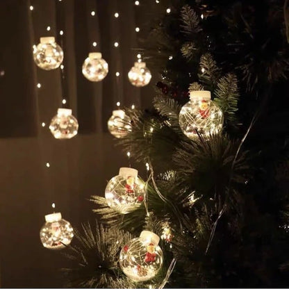 Instalatie de Craciun 3M, Tip Perdea luminoasa, 10 globuri