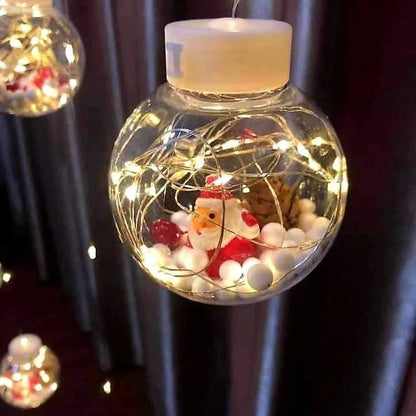 Instalatie de Craciun 3M, Tip Perdea luminoasa, 10 globuri