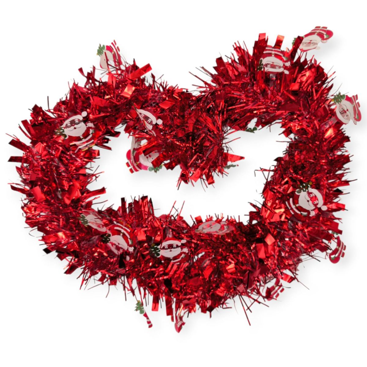 Beteala decorativa de Craciun 2 metri pentru brad si decor interior, model decorat cu figurine mici - MagiaBradului