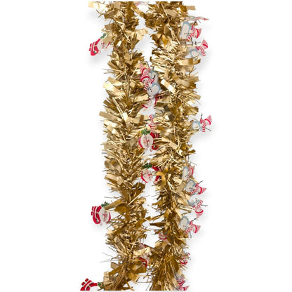 Beteala decorativa de Craciun 2 metri pentru brad si decor interior, model decorat cu figurine mici - MagiaBradului