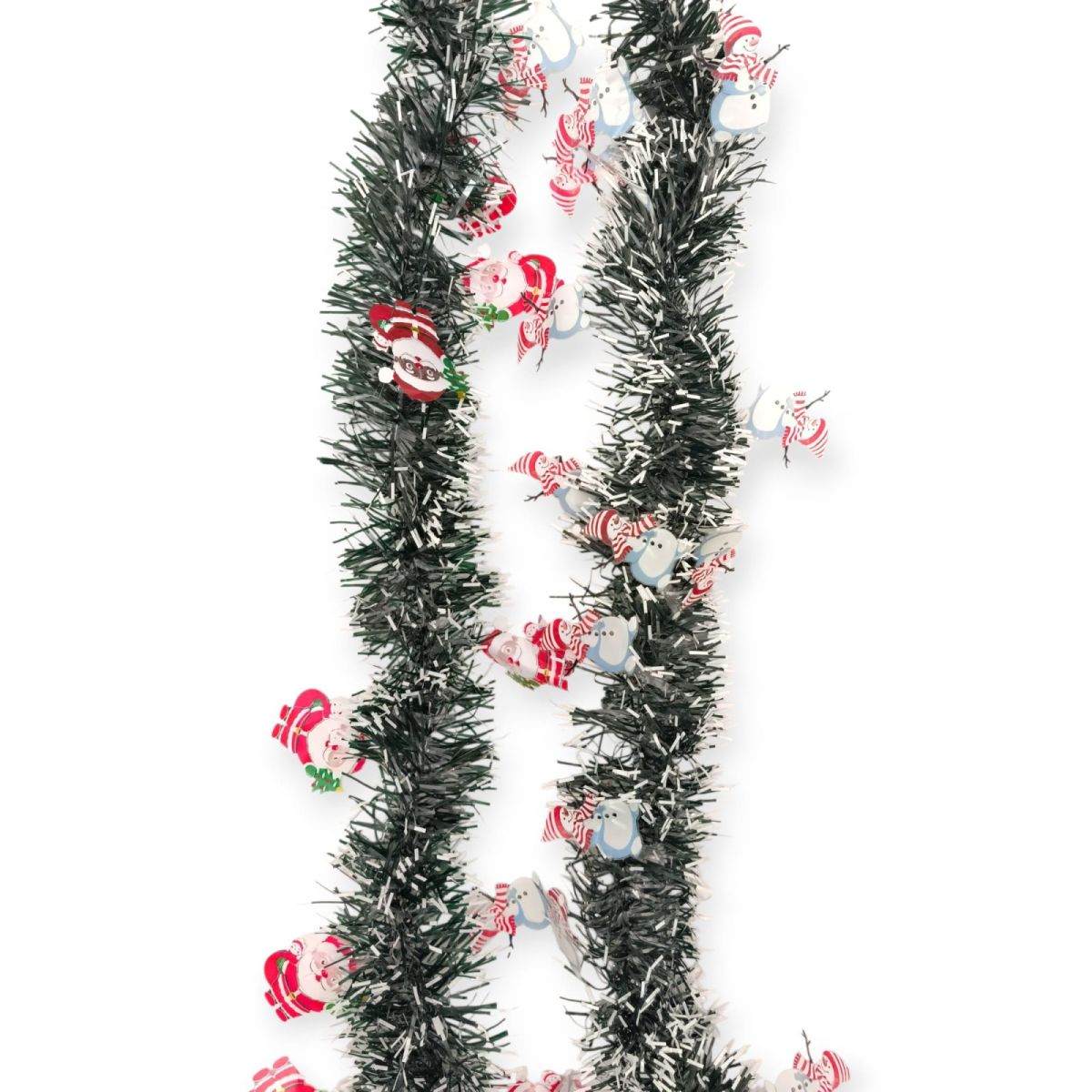 Beteala decorativa de Craciun 2 metri pentru brad si decor interior, model decorat cu figurine mici - MagiaBradului