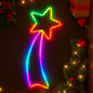 Decoratiune Crăciun 65x28cm Model Stea, cu Lumină Multicolora LED din Silicon