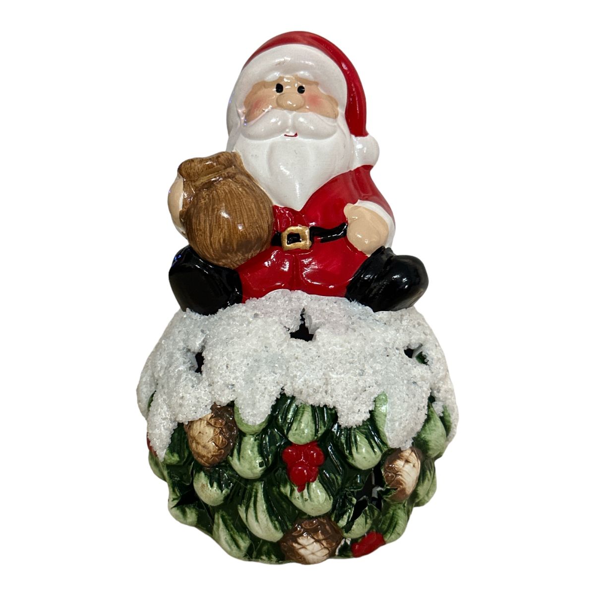 Figurină decorativă Moș Crăciun cu lumini - MagiaBradului