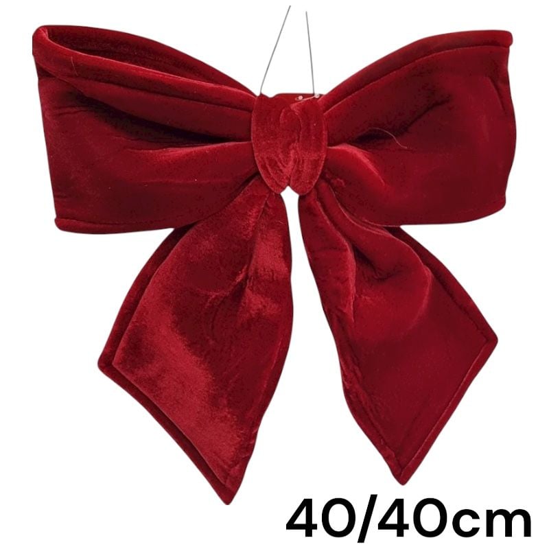 Fundă roșie din catifea - MagiaBradului