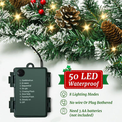 Ghirlandă Crăciun 250cm cu 50 LED-uri