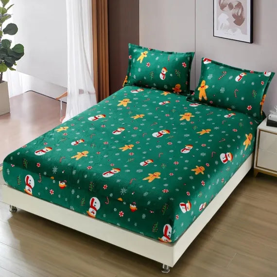 Huse de saltea cocolino cu 2 fete perne model de Craciun - MagiaBradului