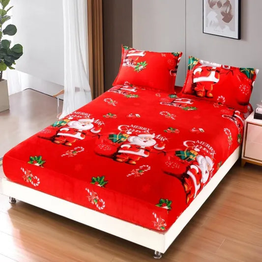 Huse de saltea cocolino cu 2 fete perne model de Craciun - MagiaBradului