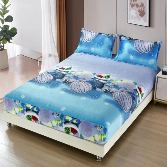 Huse de saltea cocolino cu 2 fete perne model de Craciun - MagiaBradului