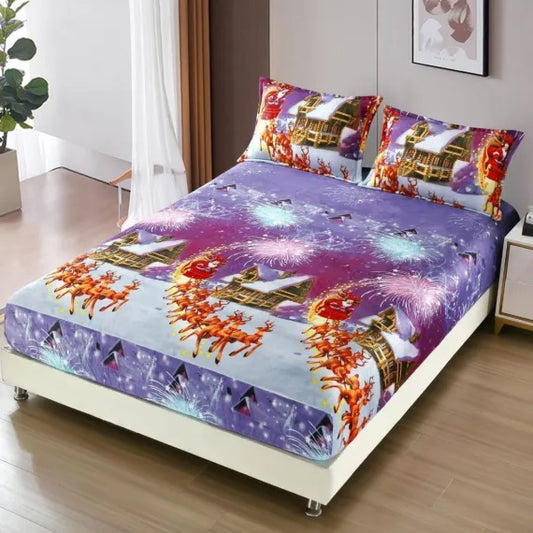 Huse de saltea cocolino cu 2 fete perne model de Craciun - MagiaBradului