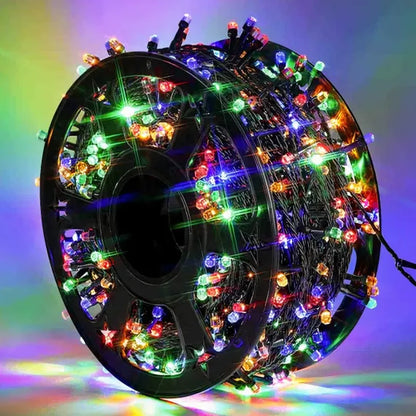 Instalație 100m LED Tip Rolă, cu 480 LED-uri Mari Tip Diamant, IP44, 8 Jocuri de Lumini - MagiaBradului