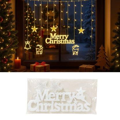 Instalație de Crăciu Model Perdea, cu Lumină LED Alb Cald
