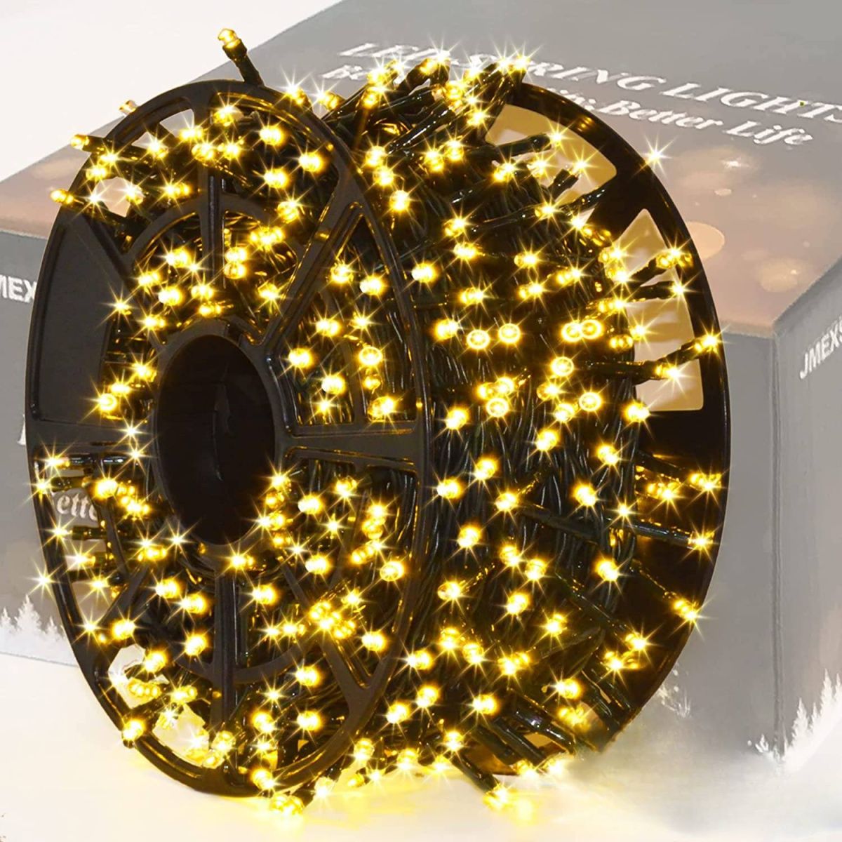 Instalatie de Craciun exterior , rola bec diamant,ALB CALD, 100 metri - MagiaBradului