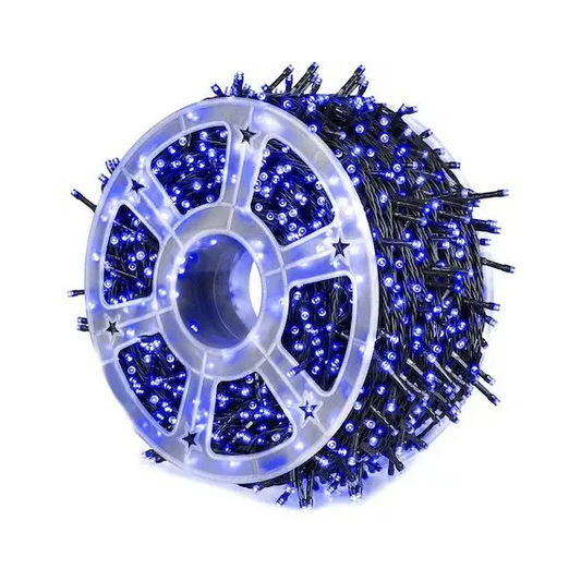 Instalatie de Craciun exterior , rola bec diamant,ALBASTRU , 100 metri - MagiaBradului