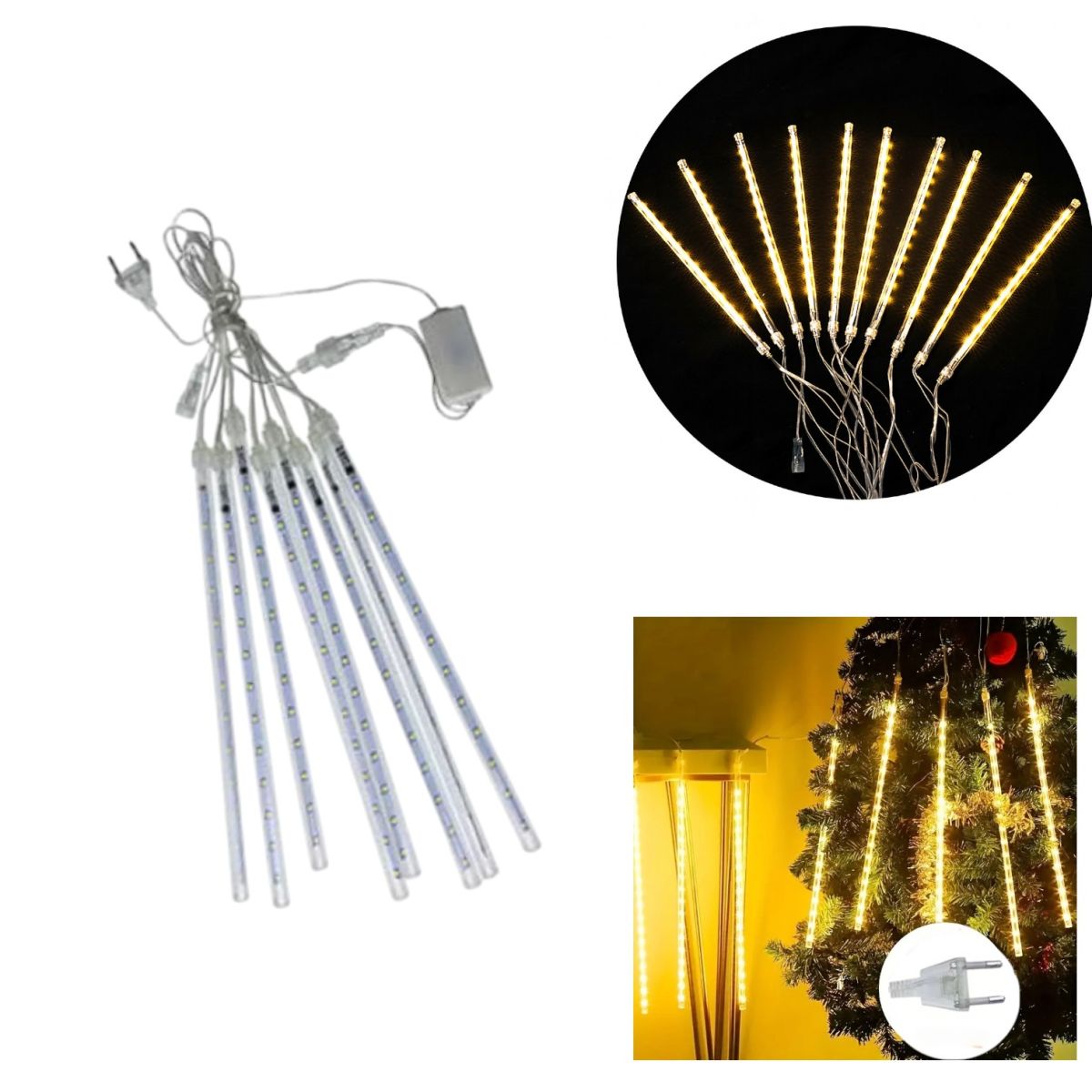 Instalatie LED de Craciun, Model Ploaie de Meteoriti 50cm