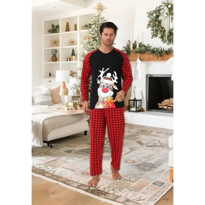 Pijama Barbati , Colectie Craciun , Maneca Lunga, Bumbac 100% - MagiaBradului