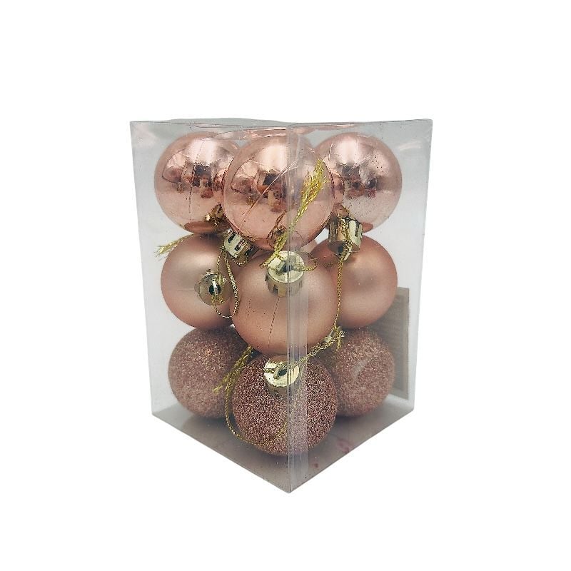 Set 12 globuri de Craciun pentru brad