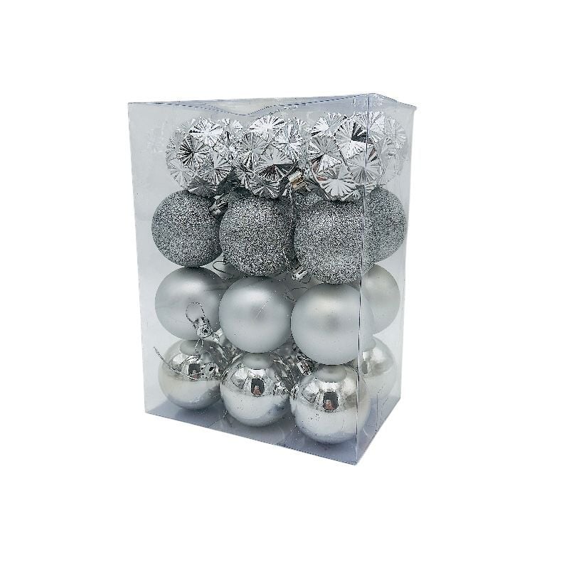 Set 24 globuri de Craciun pentru brad - MagiaBradului