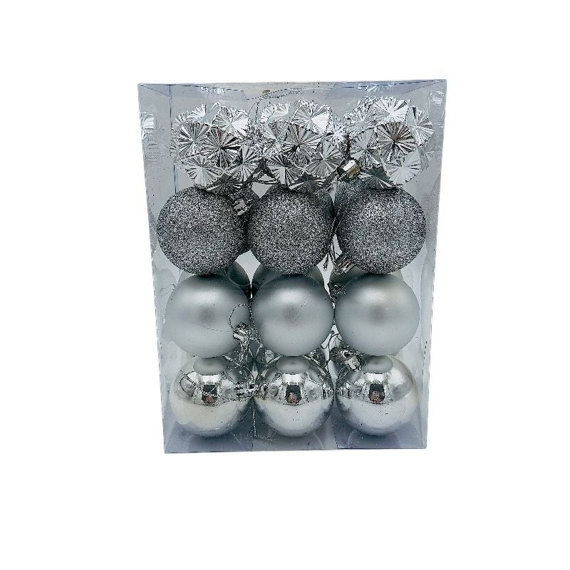 Set 24 globuri de Craciun pentru brad - MagiaBradului