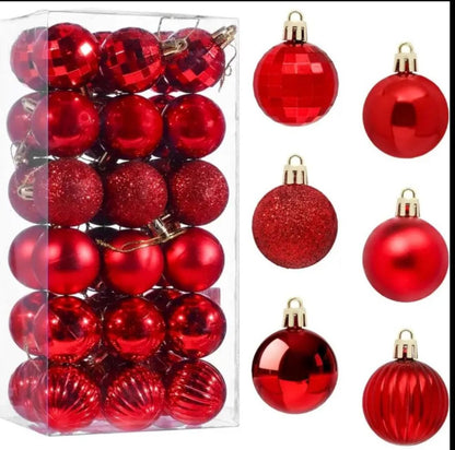 Set 36 globuri de Craciun pentru brad - MagiaBradului