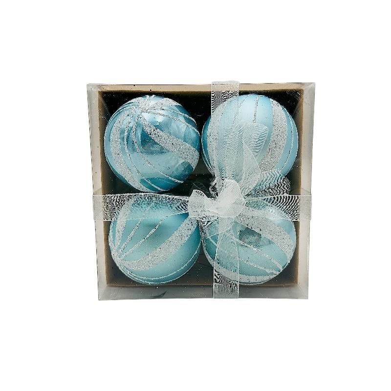 Set 4 globuri de Craciun pentru brad - MagiaBradului