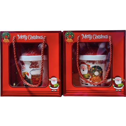 Set cadou Cană cu capac și linguriță Crăciun - MagiaBradului