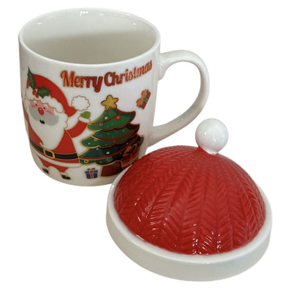 Set cadou Cană cu capac și linguriță Crăciun - MagiaBradului