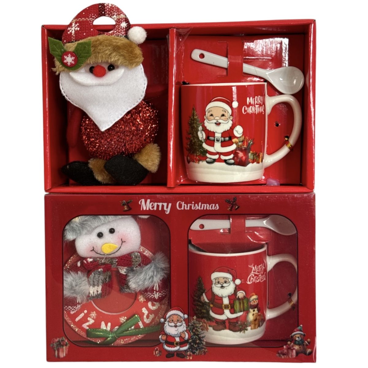 Set cadou cană cu linguriță și ornament Crăciun - MagiaBradului