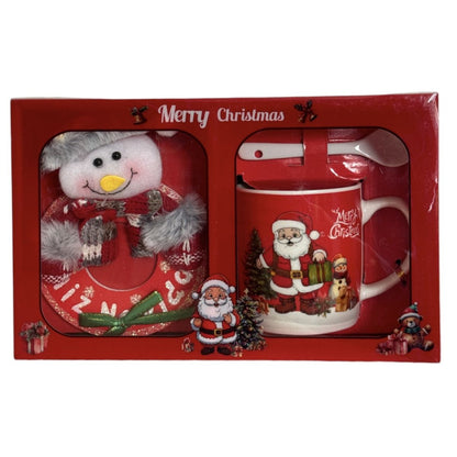 Set cadou cană cu linguriță și ornament Crăciun - MagiaBradului
