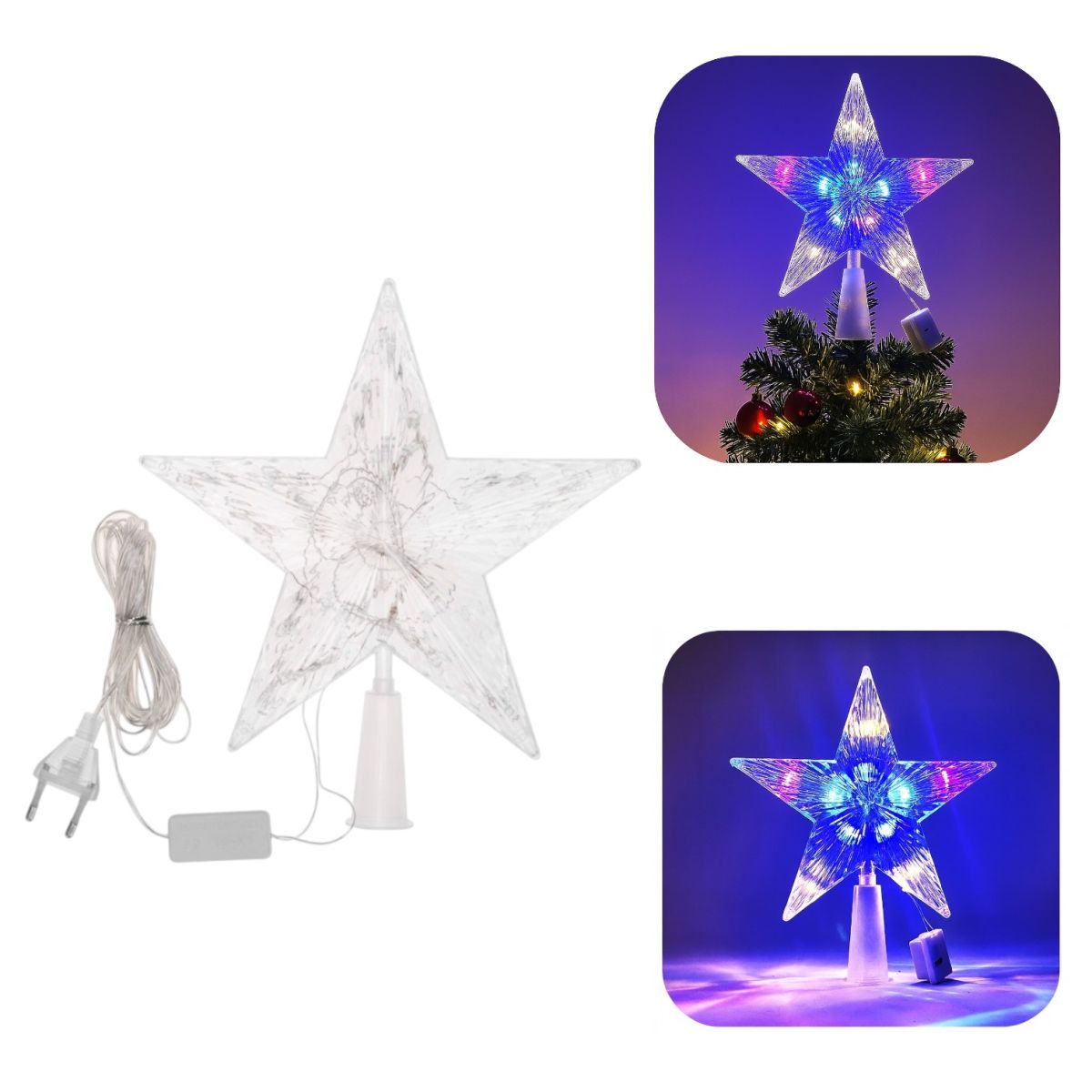 Stea de Craciun 14x14cm Varf de Brad