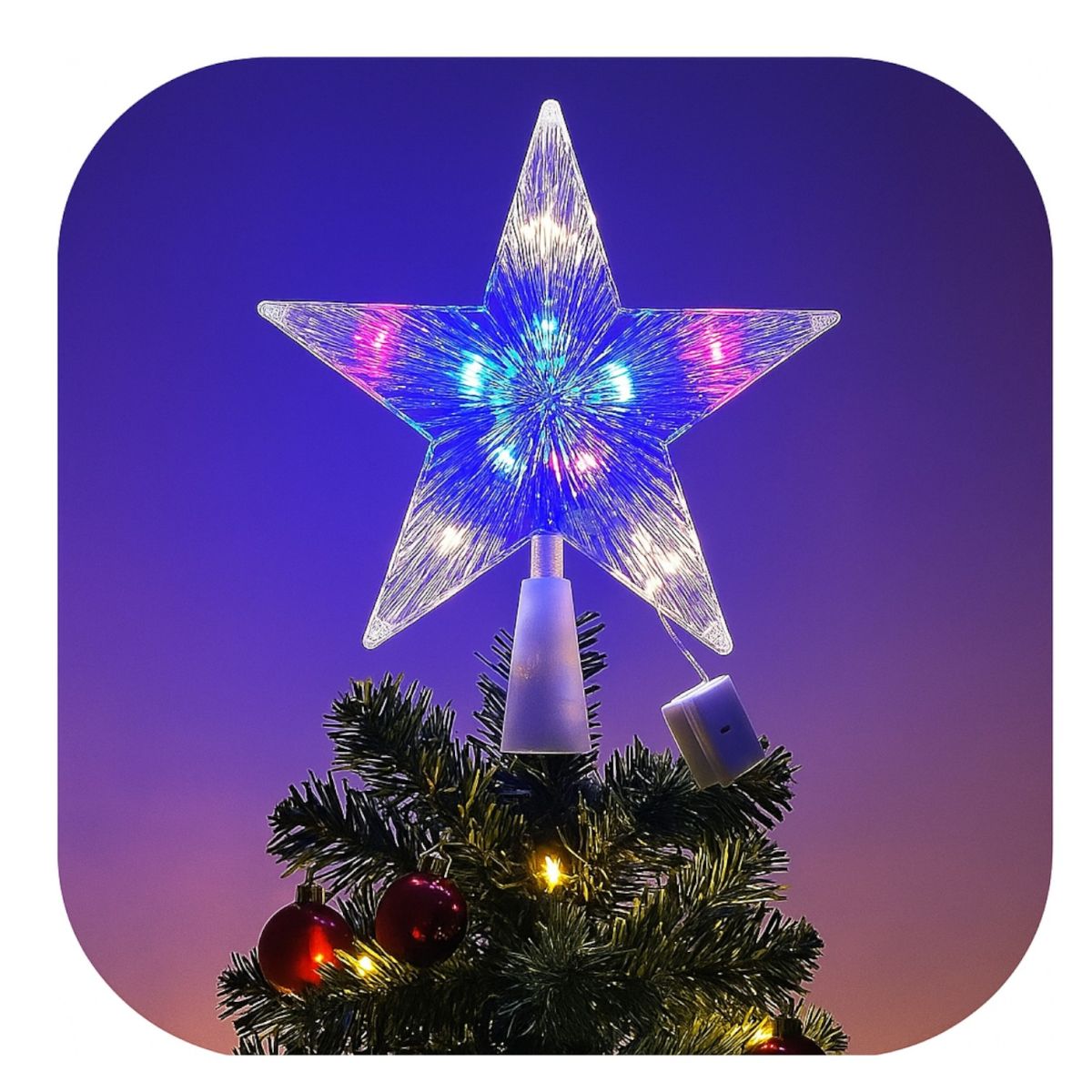 Stea de Craciun 14x14cm Varf de Brad