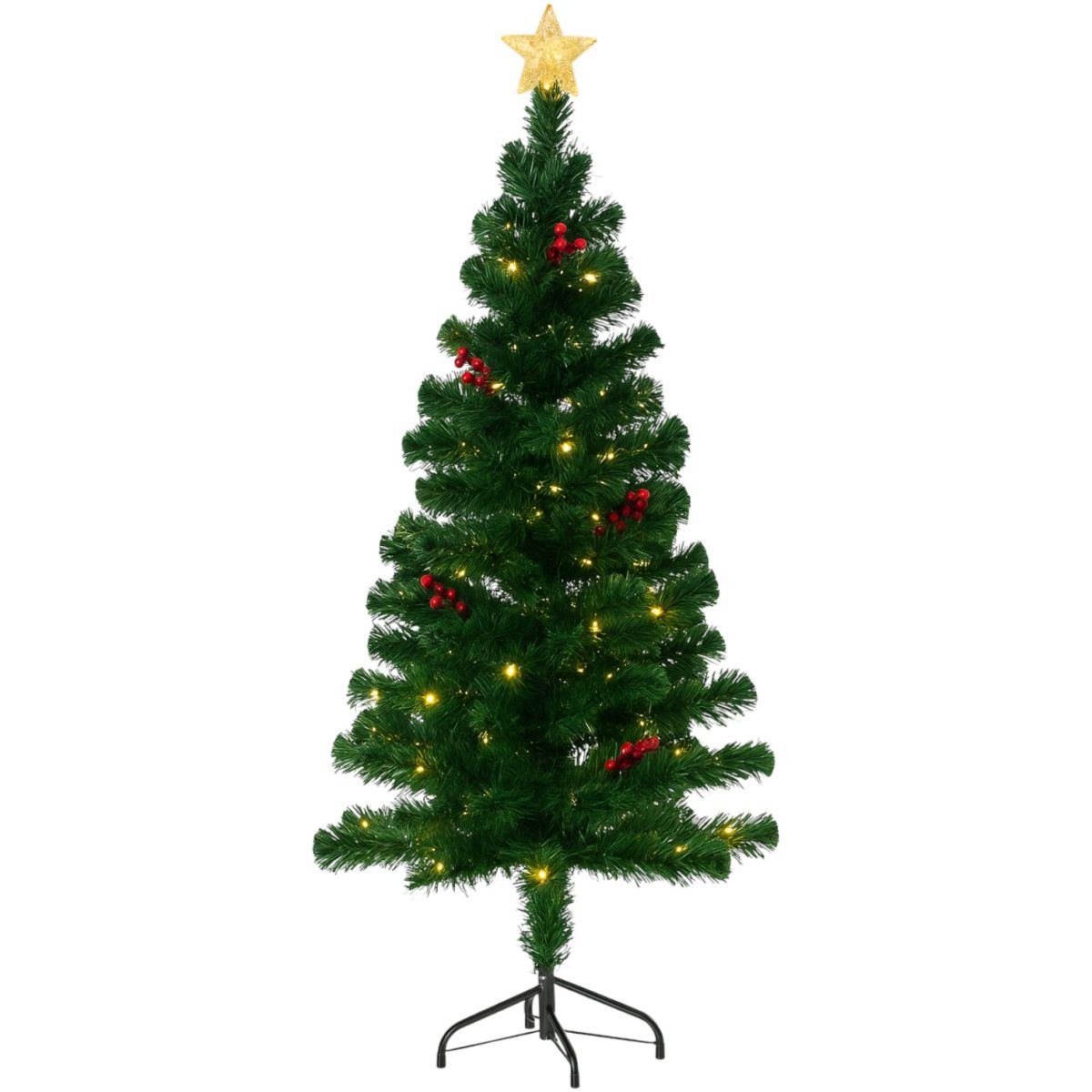 Brad Artificial 150cm cu Lumină LED în Formă de Stea