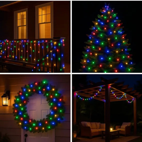 Instalație 100m LED Tip Rolă, cu 480 LED-uri Mari Tip Diamant, IP44, 8 Jocuri de Lumini - MagiaBradului