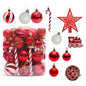 Globuri Craciun 25/set si Stea Varf de Brad 13cm