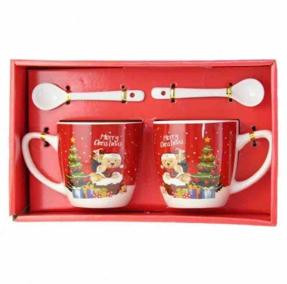 Set 2 Căni Crăciun cu Linguri - MagiaBradului